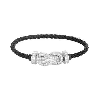 [Bling Jewelrys ]CHANCE LARGE 8 FIGURE BUCKLE FULL DIAMOND BRACELET SILVER