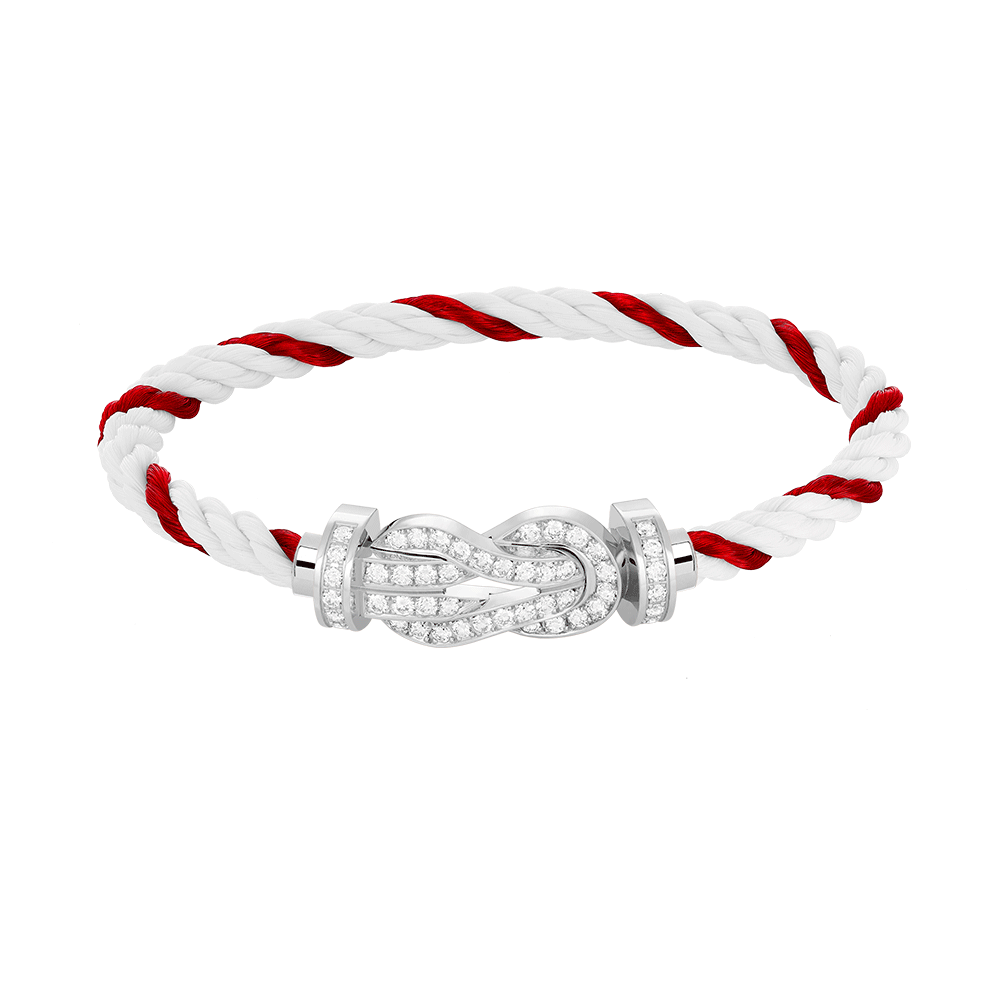 [Bling Jewelrys ]CHANCE LARGE 8 FIGURE BUCKLE FULL DIAMOND BRACELET SILVER