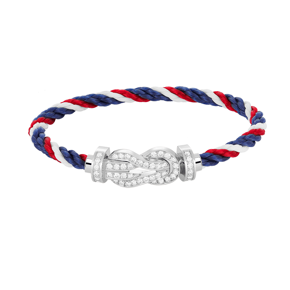 [Bling Jewelrys ]CHANCE LARGE 8 FIGURE BUCKLE FULL DIAMOND BRACELET SILVER