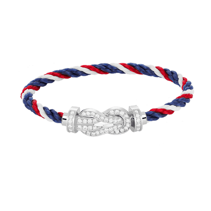 [Bling Jewelrys ]CHANCE LARGE 8 FIGURE BUCKLE FULL DIAMOND BRACELET SILVER