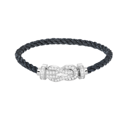 [Bling Jewelrys ]CHANCE LARGE 8 FIGURE BUCKLE FULL DIAMOND BRACELET SILVER
