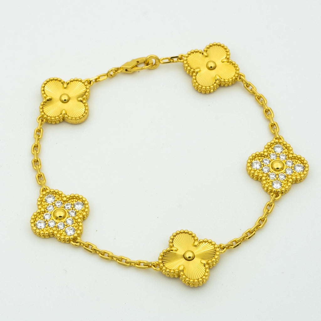 [Bling Jewelrys ] CLOVER 5 MOTIF LASER BRACELET COLLECTION