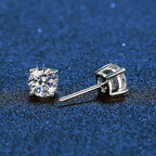 [Bling Jewelrys]FOUR-PRONG MOISSANITE EARRINGS