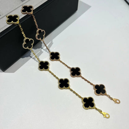 [Bling Jewelrys ] クローバー 5モチーフ オニキスブレスレット コレクション