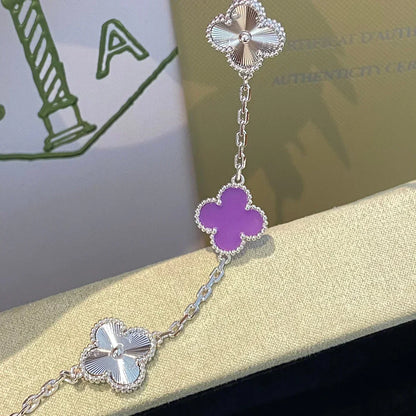 [Bling Jewelrys ] CLOVER 5 MOTIF VIOLET BRACELET COLLECTION