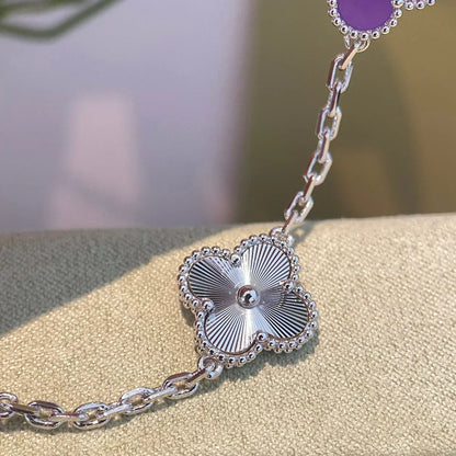 [Bling Jewelrys ] CLOVER 5 MOTIF VIOLET BRACELET COLLECTION