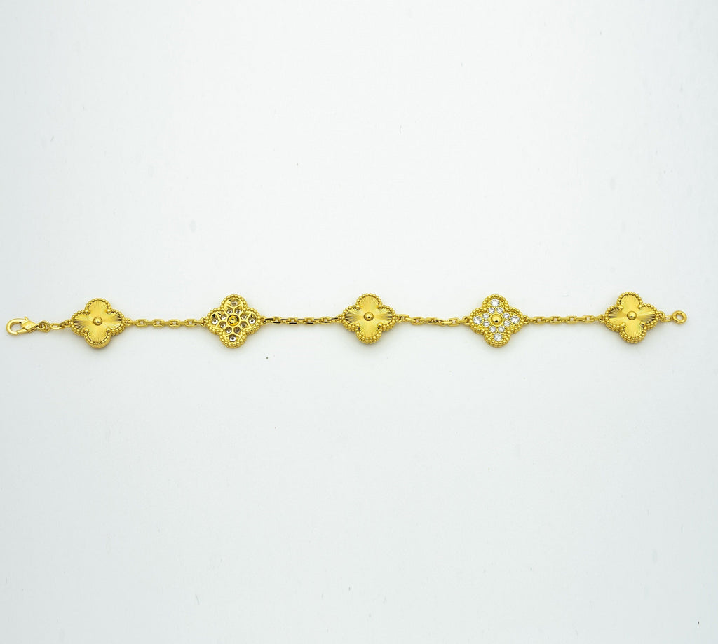 [Bling Jewelrys ] CLOVER 5 MOTIF LASER BRACELET COLLECTION