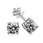 [Bling Jewelrys]FOUR-PRONG MOISSANITE EARRINGS