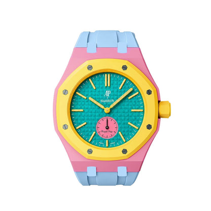 [Bling Jewelrys]Royal Oak Pop Exclusive Bioceramic Case & Silicone Strap Mix Color