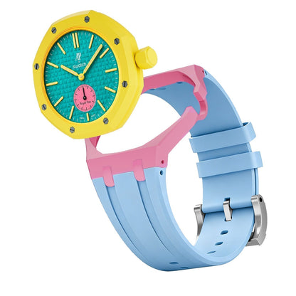 [Bling Jewelrys]Royal Oak Pop Exclusive Bioceramic Case & Silicone Strap Mix Color
