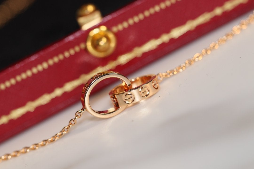 [Bling Jewelrys ]LIEBESKETTE ROSÉGOLD UND SILBER