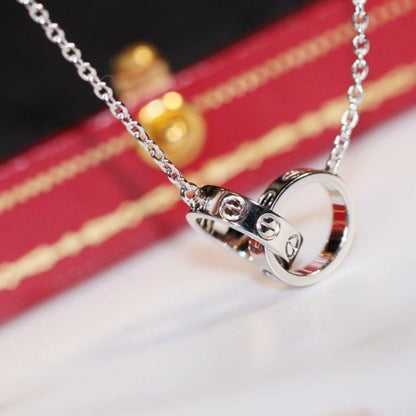 [Bling Jewelrys ]LIEBESKETTE ROSÉGOLD UND SILBER