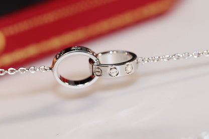 [Bling Jewelrys ]LIEBESKETTE ROSÉGOLD UND SILBER