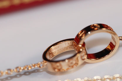 [Bling Jewelrys ]LIEBESKETTE ROSÉGOLD UND SILBER