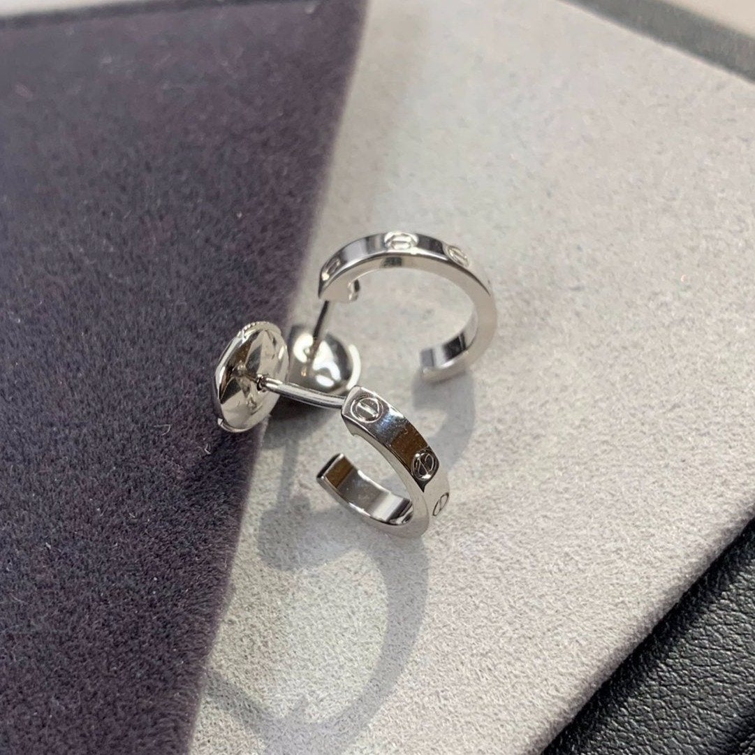 [Bling Jewelry] LIEBES-OHRRINGE 2,65 MM SILBER
