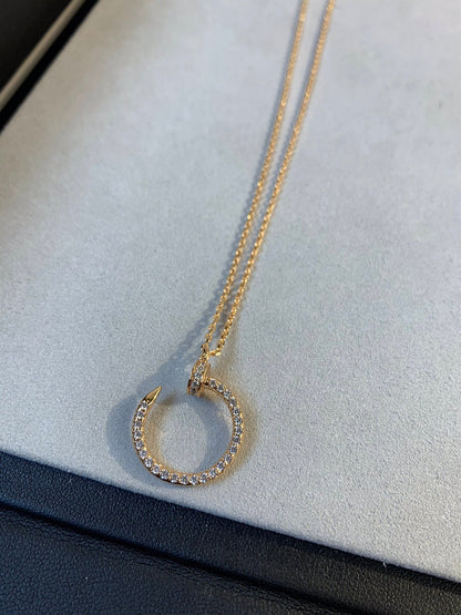 [Bling Jewelrys ]JUSTE NECKLACE PINK GOLD DIAMONDS