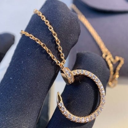 [Bling Jewelrys ]JUSTE NECKLACE PINK GOLD DIAMONDS