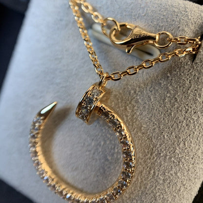 [Bling Jewelrys ]JUSTE NECKLACE PINK GOLD DIAMONDS
