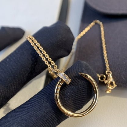[Bling Jewelrys ]JUSTE NECKLACE PINK GOLD DIAMONDS