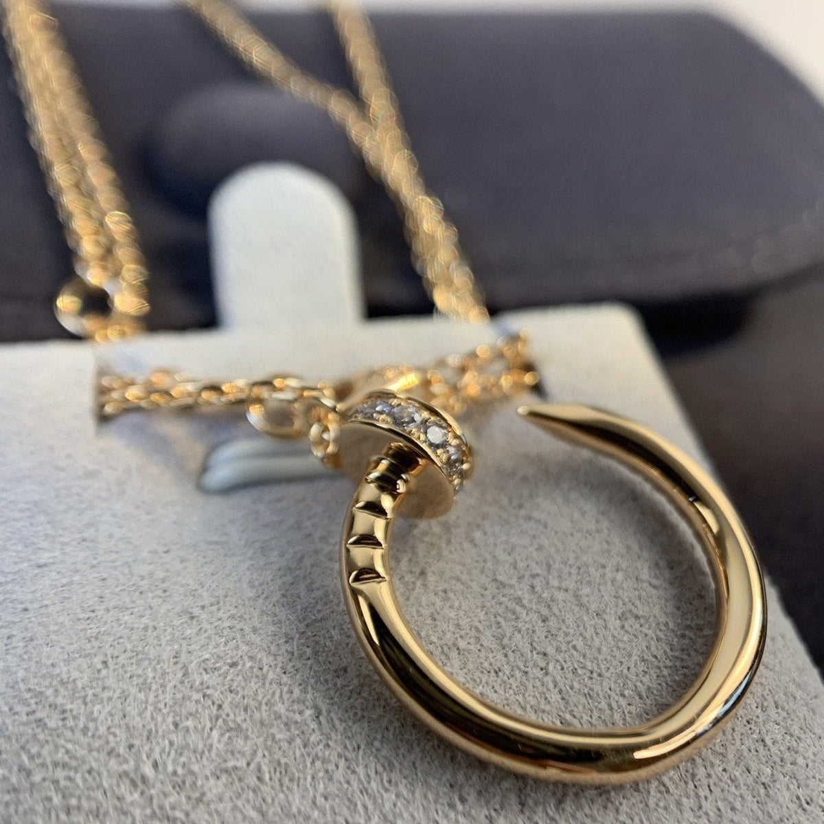 [Bling Jewelrys ]JUSTE NECKLACE PINK GOLD DIAMONDS