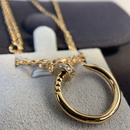 [Bling Jewelrys ]JUSTE NECKLACE PINK GOLD DIAMONDS