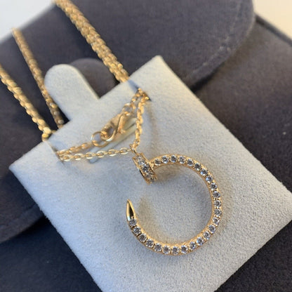 [Bling Jewelrys ]JUSTE NECKLACE PINK GOLD DIAMONDS