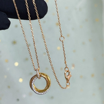 {
  "Bling Jewelrys": "ブリングジュエリー",
  "TRINITY NECKLACE SILVER GOLD PINK GOLD DIAMONDS": "トリニティネックレス シルバー ゴールド ピンクゴールド ダイヤモンド"
}