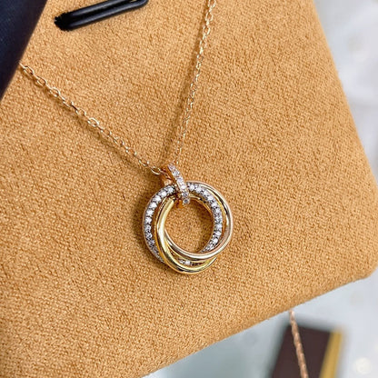{
  "Bling Jewelrys": "ブリングジュエリー",
  "TRINITY NECKLACE SILVER GOLD PINK GOLD DIAMONDS": "トリニティネックレス シルバー ゴールド ピンクゴールド ダイヤモンド"
}