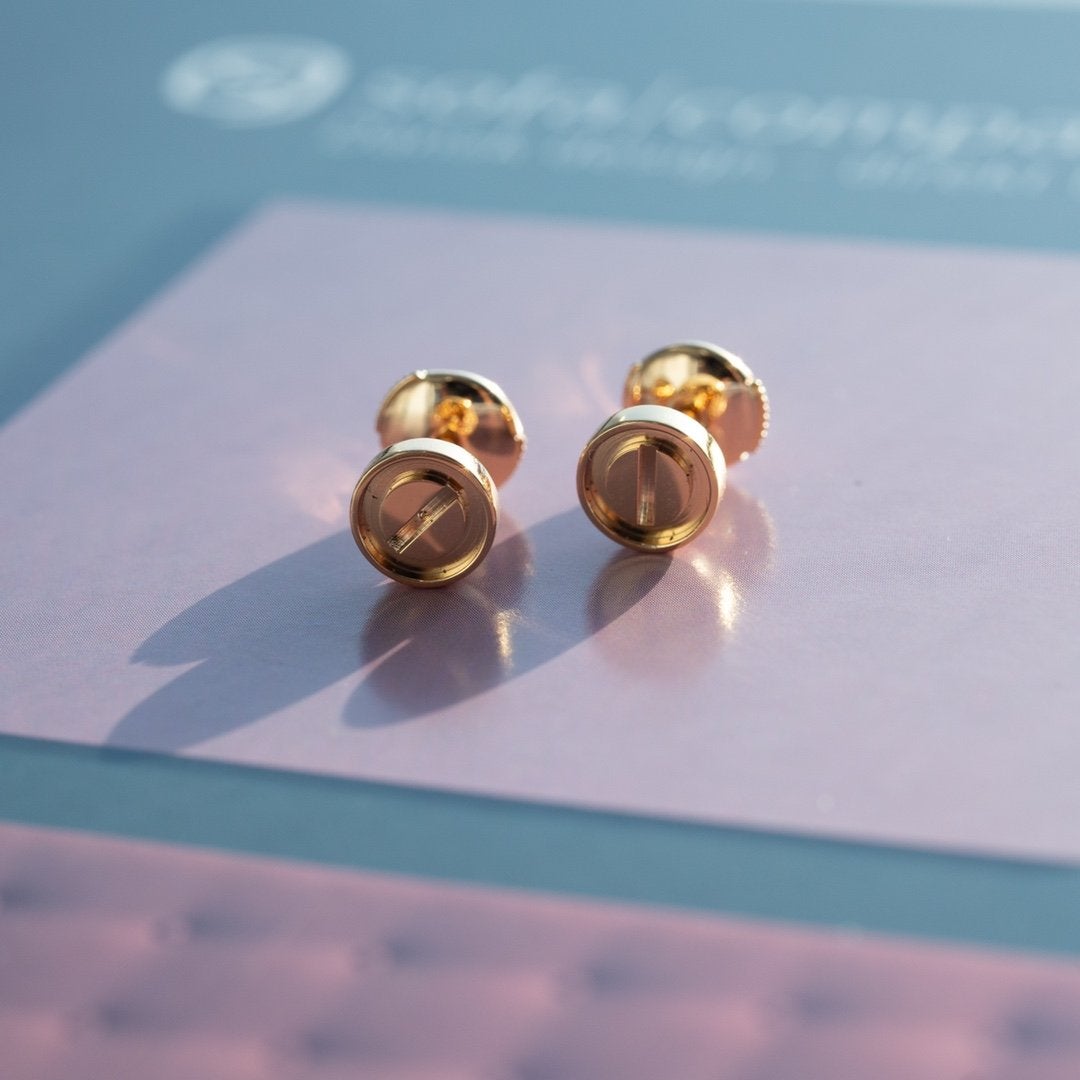 [Bling Jewelry] LIEBES-OHRRINGE ROSÉGOLD 10MM