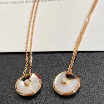[Bling Jewelrys ]AMULETTE ROSEGOLD MUTTERPERLEN-HALSKETTE