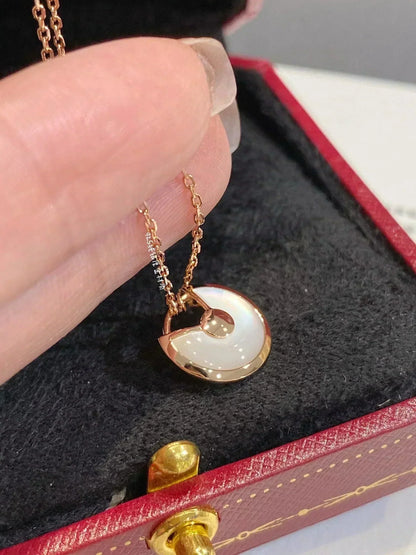 [Bling Jewelrys ]AMULETTE ROSEGOLD MUTTERPERLEN-HALSKETTE