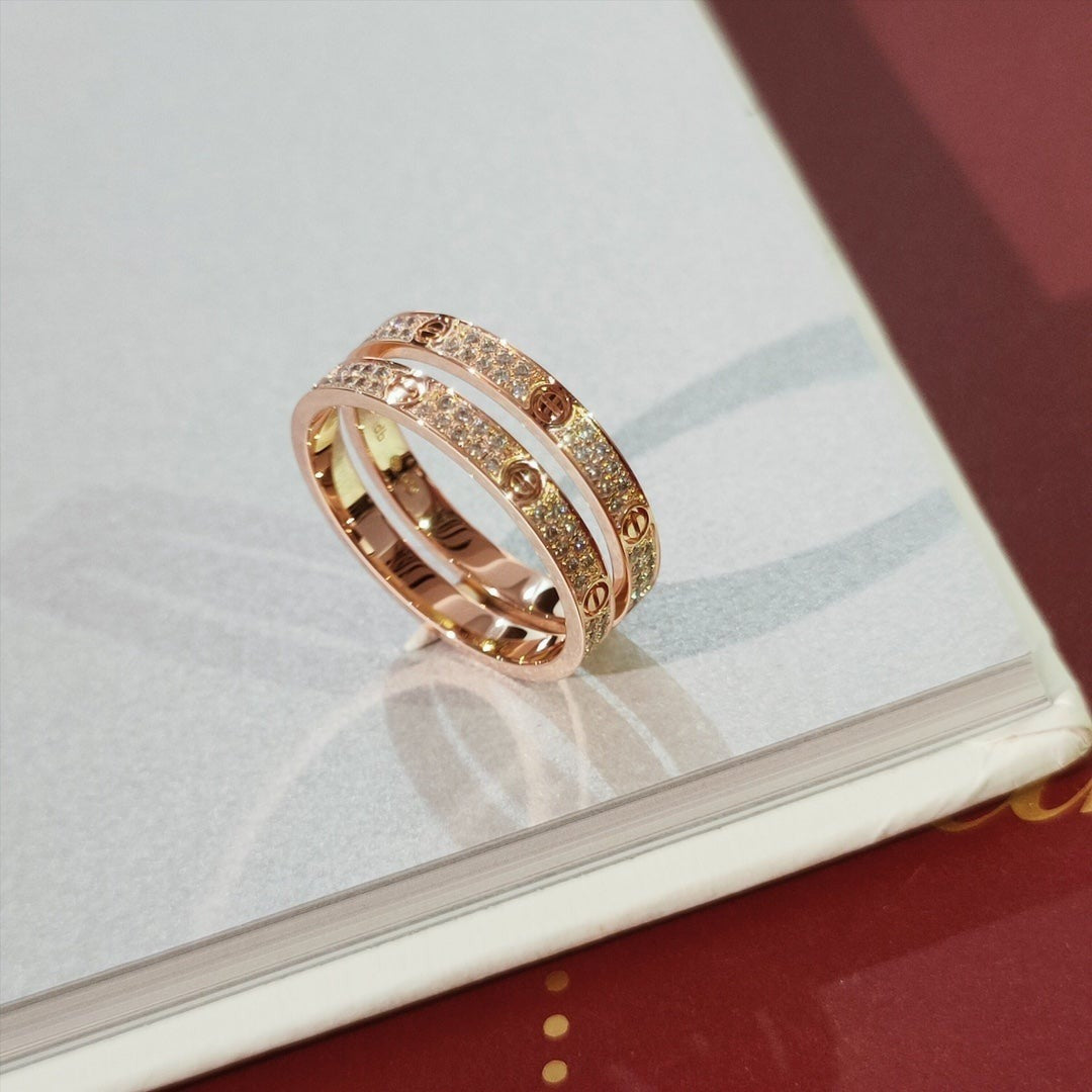 [Bling Jewelrys ]LOVE RING 2.65MM DIAMOND