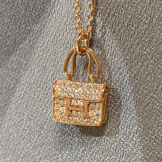 [Bling Jewelrys ]CONSTANCE PEDANT DIAMOND NECKLACE