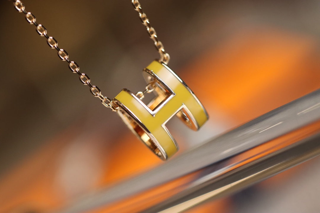 [Bling Jewelrys ]POP H PEDANT PINK GOLD