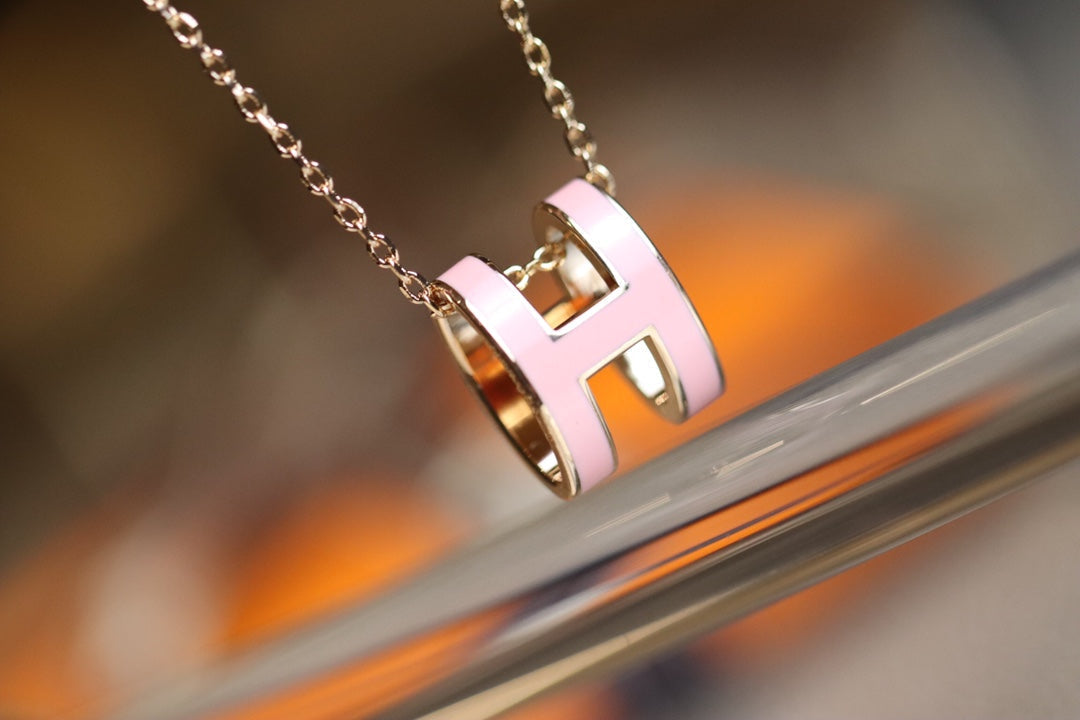 [Bling Jewelrys ]POP H PEDANT PINK GOLD