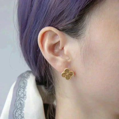 [Bling Jewelrys ]CLOVER MEDIUM 1 MOTIFS LASER EARRINGS
