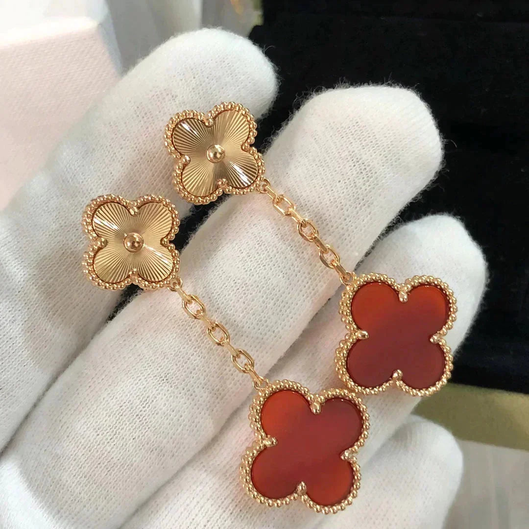 [Bling Jewelrys] KLEEBATT 2 MOTIV LASER-KARNEOL-OHRRINGE