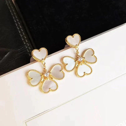 [Bling Jewelrys ]CLOVER SWEET WHITE MOP EARRINGS