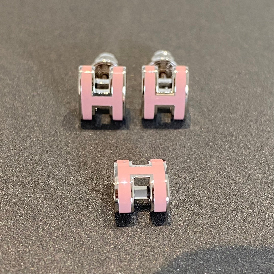 [Bling Jewelrys ]MINI POP H シルバーピアス ピンク