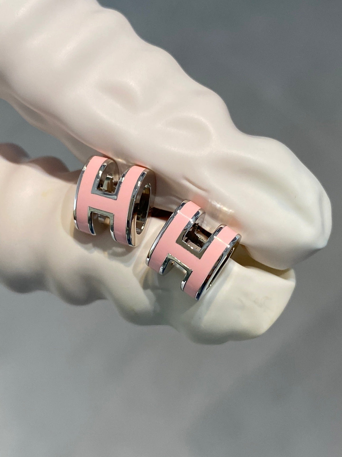 [Bling Jewelrys ]MINI POP H シルバーピアス ピンク