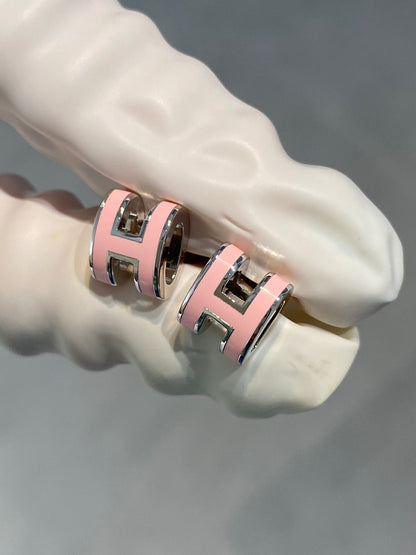 [Bling Jewelrys ]MINI POP H シルバーピアス ピンク