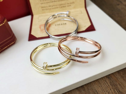 [Bling Jewelrys ]JUSTE ブレスレット 3.5MM 二連ダイヤモンド
