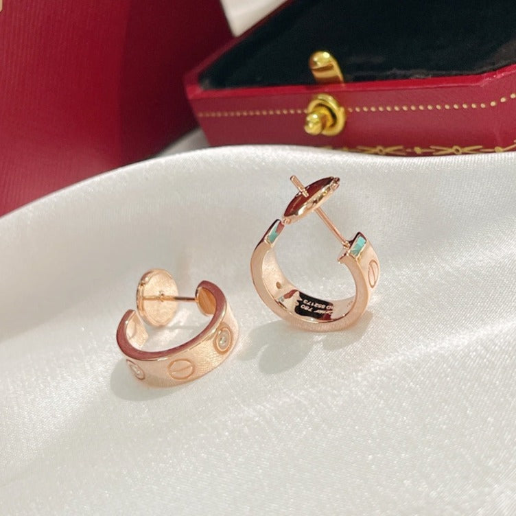 [Bling Jewelrys ]LIEBES-OHRRINGE 5,7 MM 2 DIAMANTEN