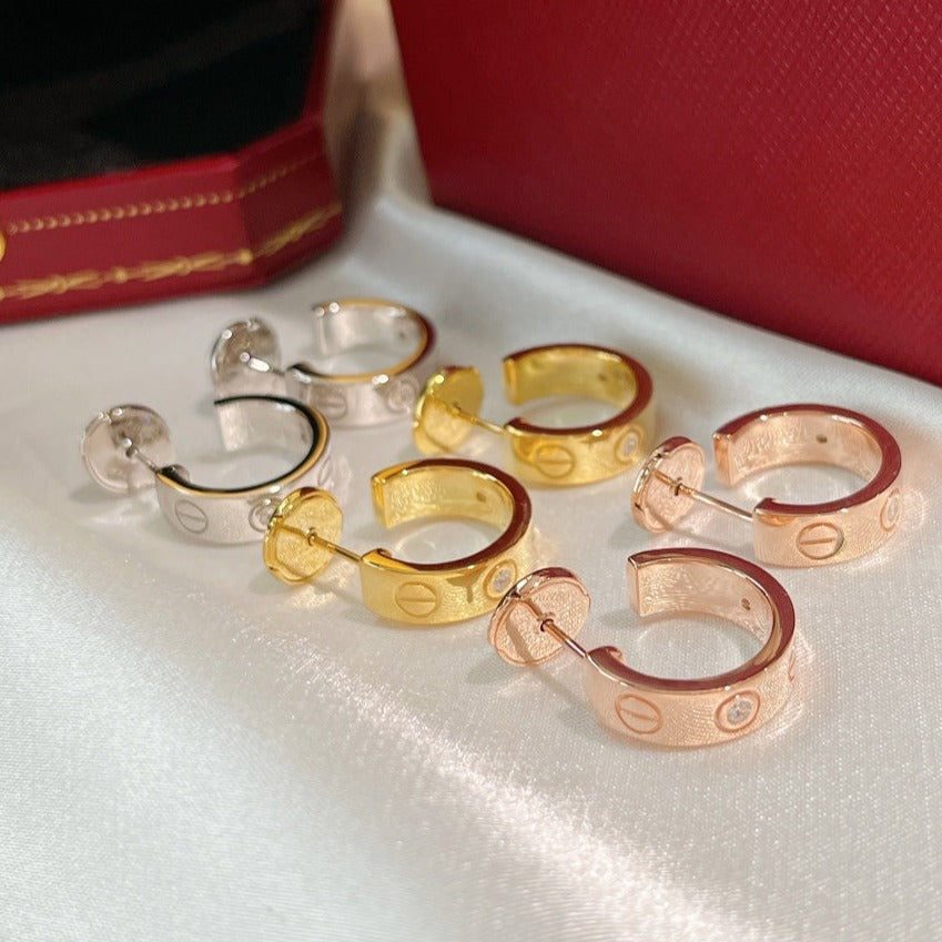 [Bling Jewelrys ]LIEBES-OHRRINGE 5,7 MM 2 DIAMANTEN