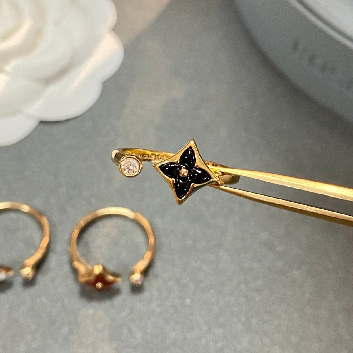 [Bling Jewelrys ]STAR 1 DIAMOND OPEN RING
