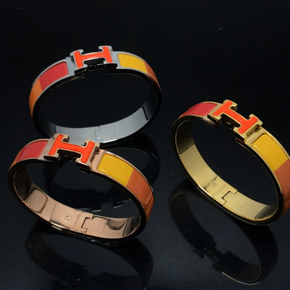 [Bling Jewelrys ]H BRACELET ORANGE RAINBOW CERAMIC