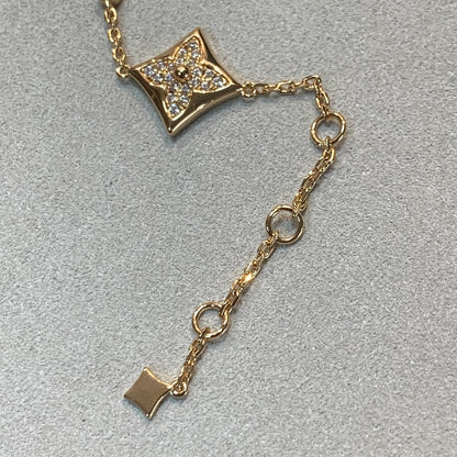 [Bling Jewelrys ]STAR AND SUN 4 MOTIFS GOLD DIAMONDS BRACELET