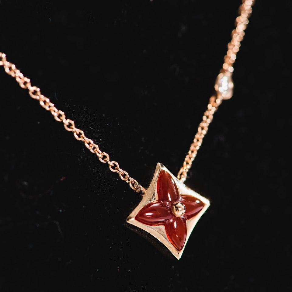 [Bling Jewelry] STERN-HALSKETTE ROSÉGOLD 1 DIAMANT