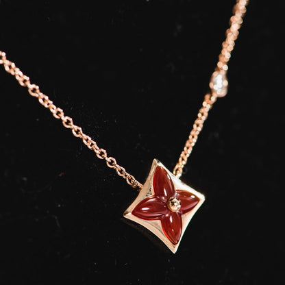 [Bling Jewelry] STERN-HALSKETTE ROSÉGOLD 1 DIAMANT