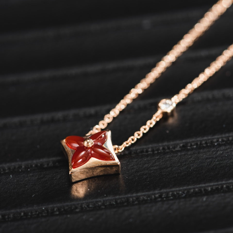 [Bling Jewelry] STERN-HALSKETTE ROSÉGOLD 1 DIAMANT